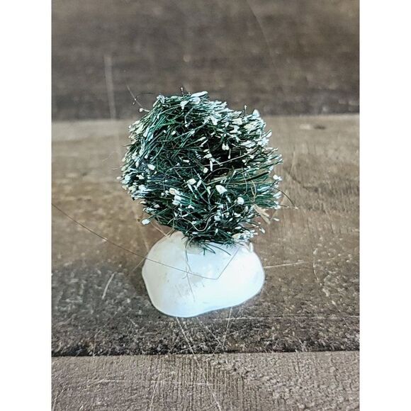 Department 56 mini shrub pine trees no Xmas Village accessory decor - Picture 3 of 4